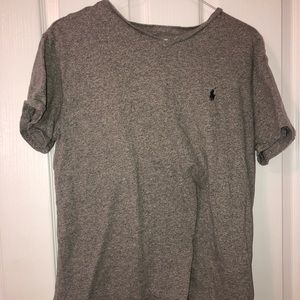 Grey polo vneck